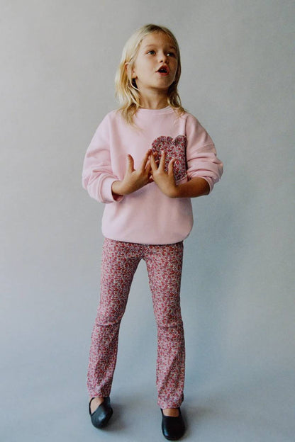 Floral Flare legging & Sweater Set - 2-8Y