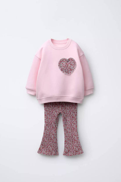 Floral Flare legging & Sweater Set - 2-8Y