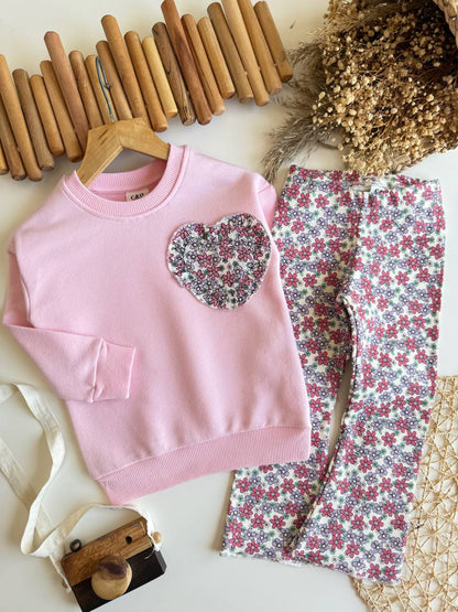 Floral Flare legging & Sweater Set - 2-8Y