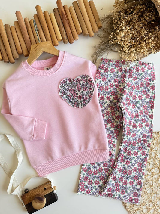 Floral Flare legging & Sweater Set - 2-8Y