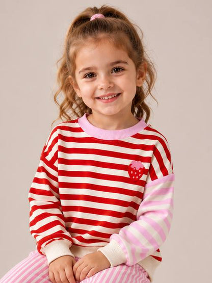 Strawberry Striped Sweater - 2-7Y
