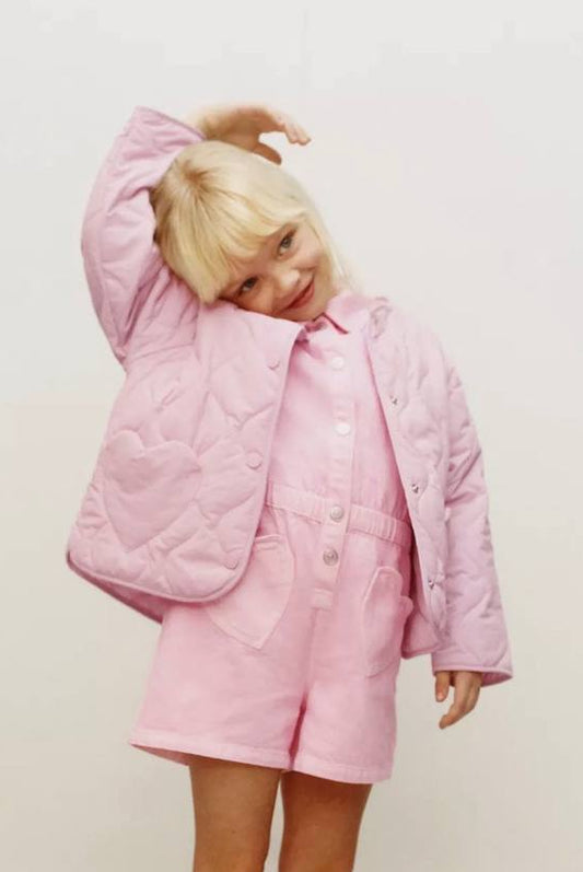 Girl Puff Jacket - Pink - 2-7Y