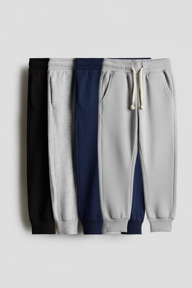 Cotton Joggers - Black/Grey/Navy/Dark Grey - 2-8Y