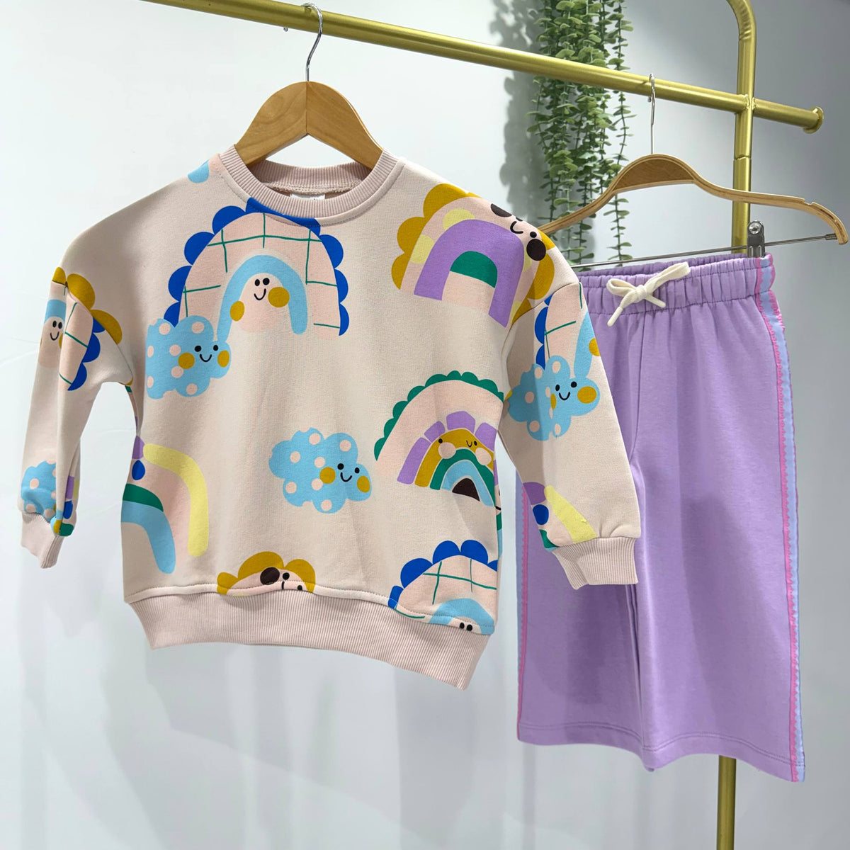 Cloudy Vibes Pants & Sweater Set - 2-8Y