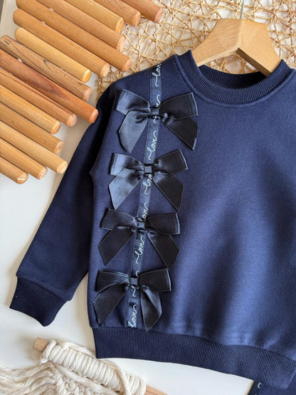 LOVE & Ribbons Legging & Sweater Set - NAVY/PINK - 2-8Y
