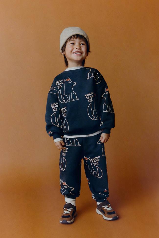Snow Trail Sweater & Pants Set - 2-8Y