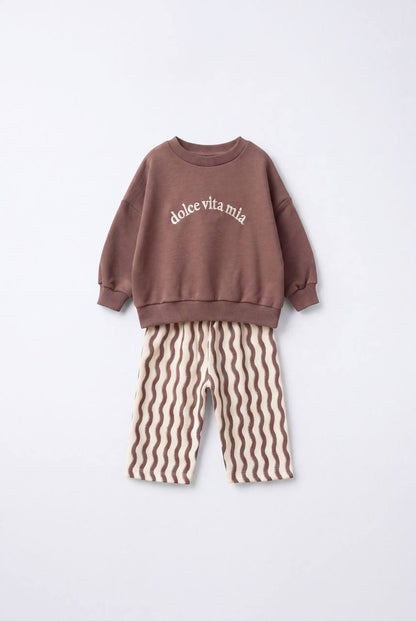DOLCE VITA Pants & Sweater Set - Brown- 6M-2Y