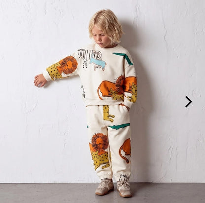 Wild Animals Pants & Sweater Set - 2-7Y