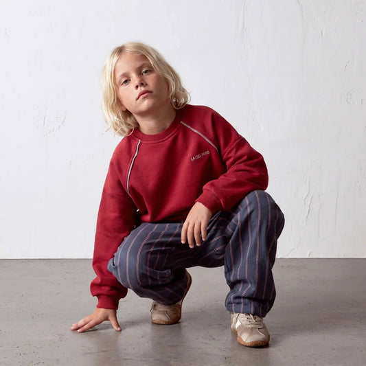 Burgundy Embroidered Set - 2-7Y