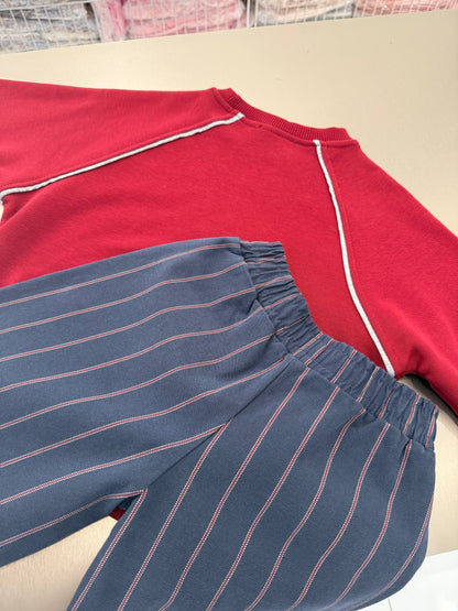 Burgundy Embroidered Set - 2-7Y