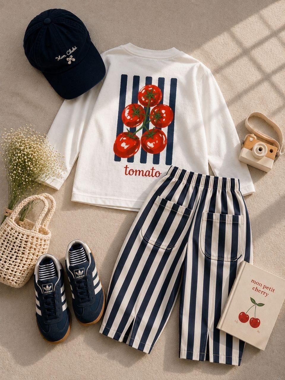 The Cherry Tomatoes Balloon Pants & Sweater Set - 2-8Y