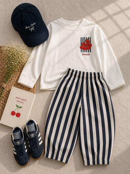 The Cherry Tomatoes Balloon Pants & Sweater Set - 2-8Y