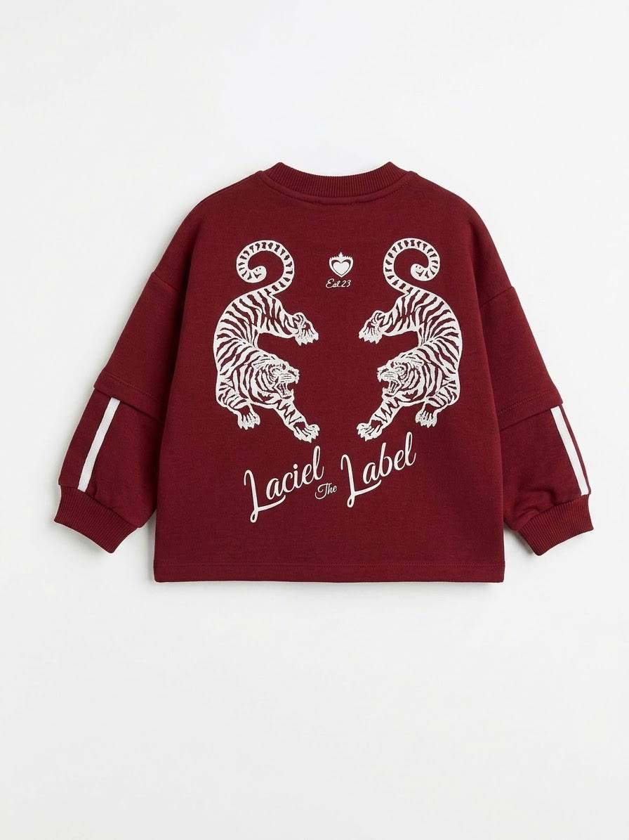 LaCiel Label Blood Red Sweater - 2-7Y