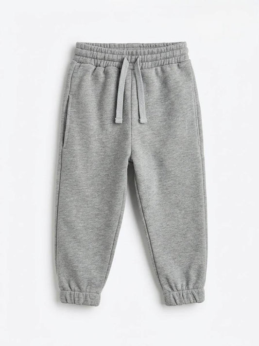 Cotton Joggers - 3 Threads - Grey - 2-7Y