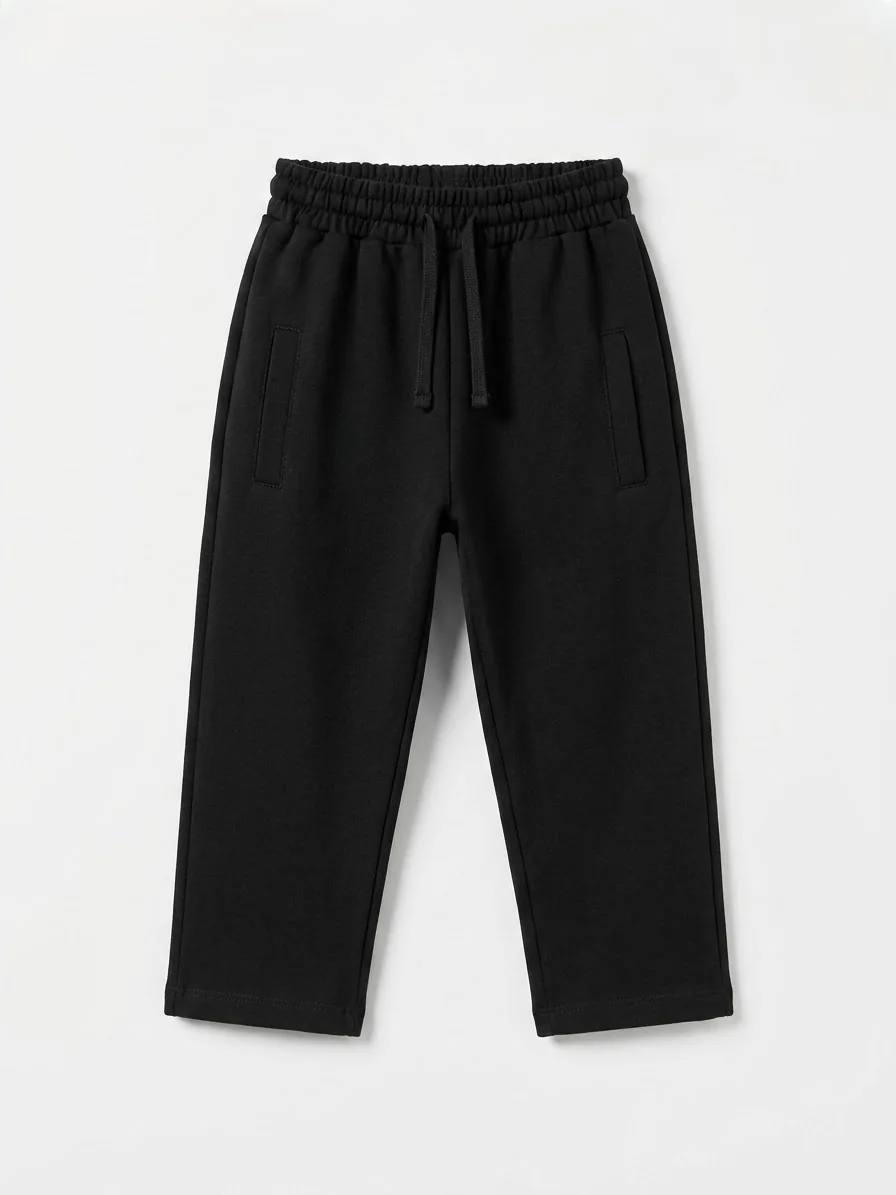 Cotton Joggers - 2 Threads - Black - 2-7Y