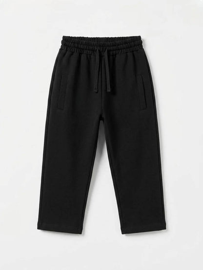 Cotton Joggers - 2 Threads - Black - 2-7Y