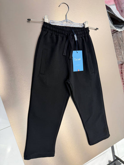 Cotton Joggers - 2 Threads - Black - 2-7Y