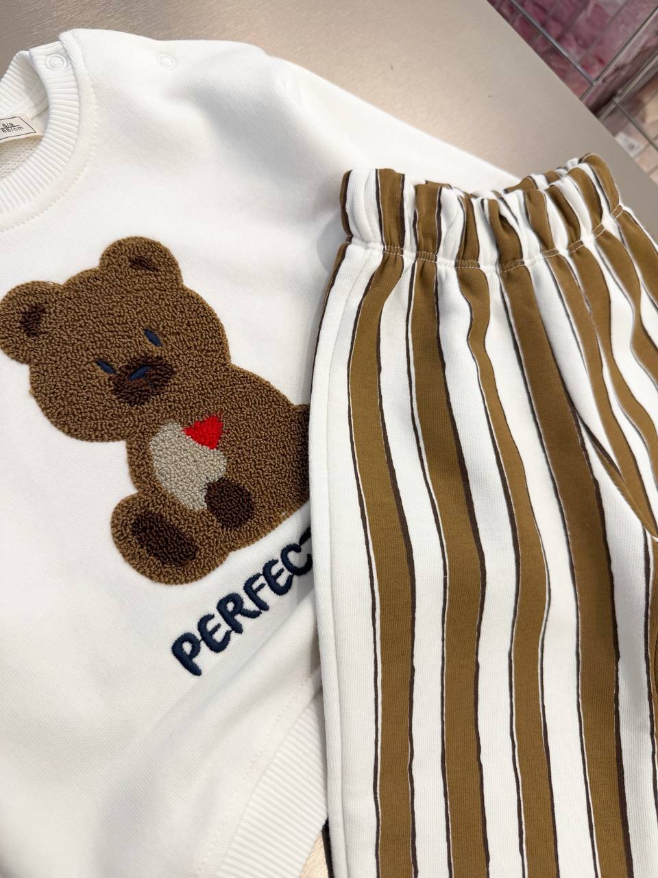 Baby Bear Striped Set - 6M-3Y