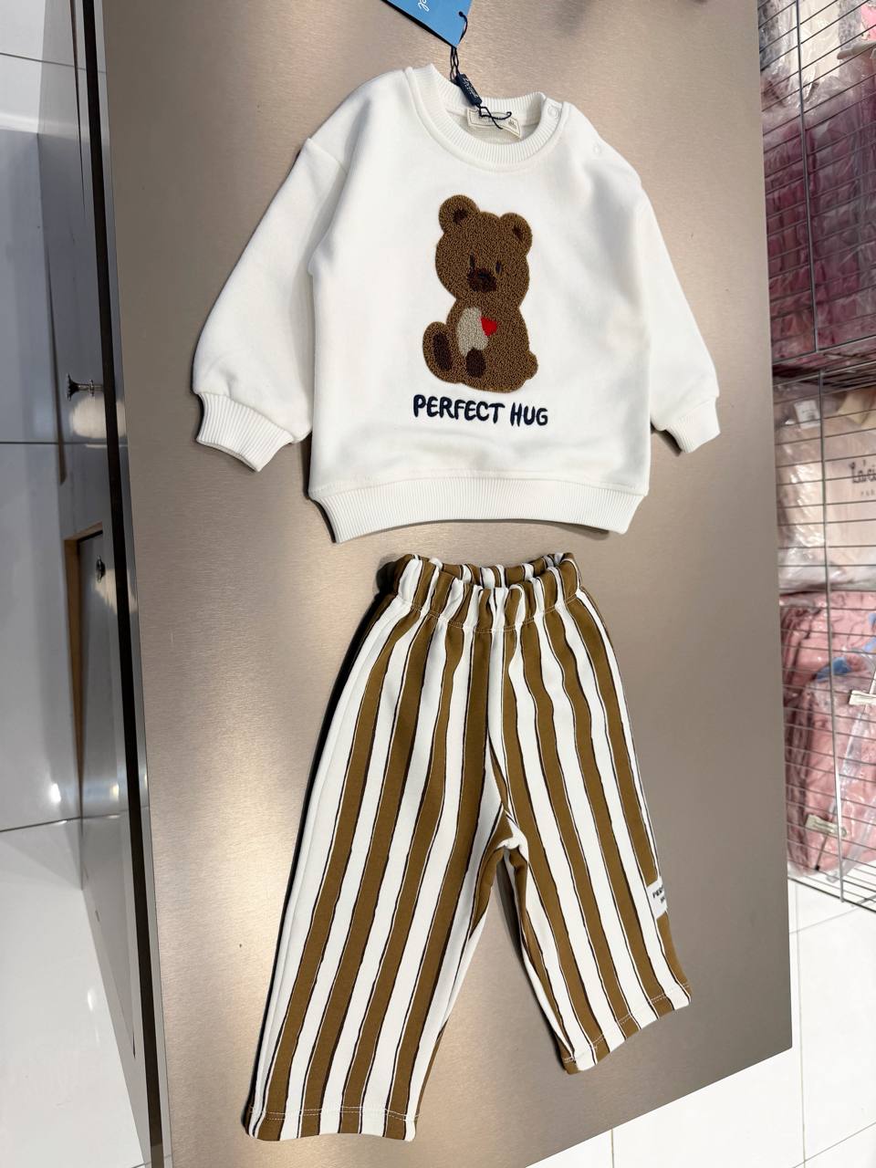 Baby Bear Striped Set - 6M-3Y