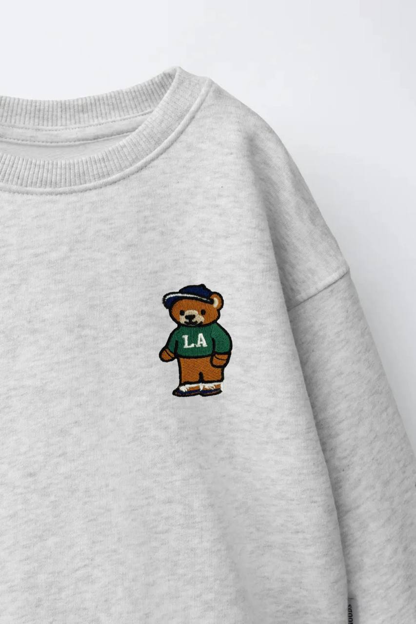 Bear College Grey Set - 2-7Y