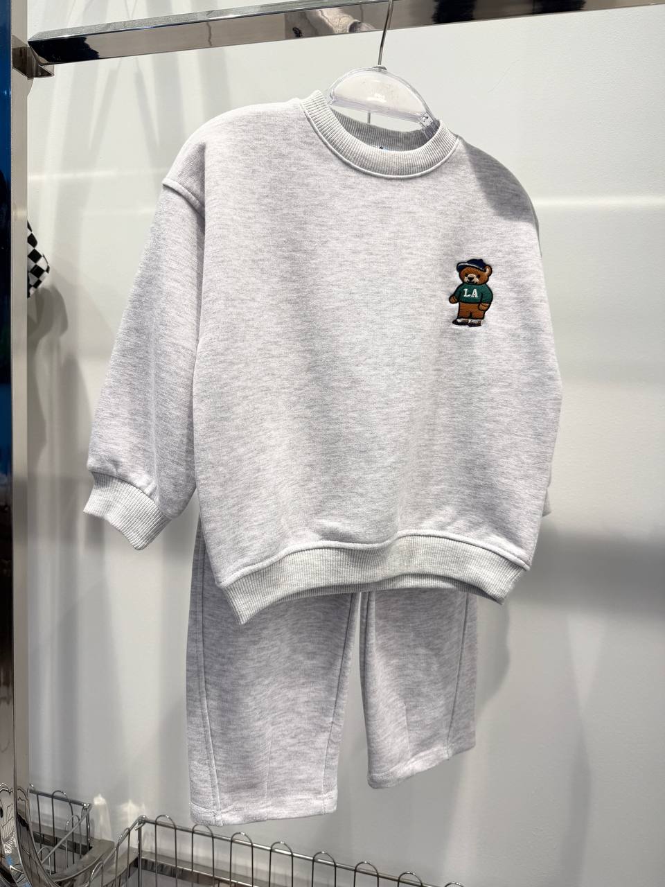 Bear College Grey Set - 2-7Y