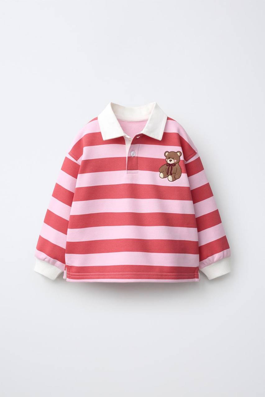 Polo Red Striped Bear Sweater - 2-7Y