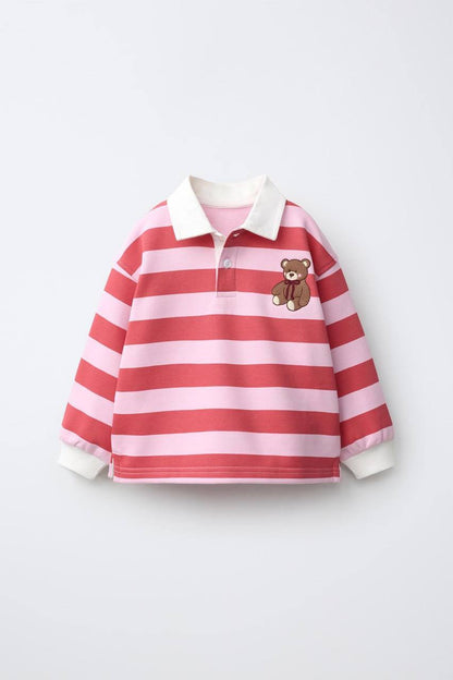 Polo Red Striped Bear Sweater - 2-7Y