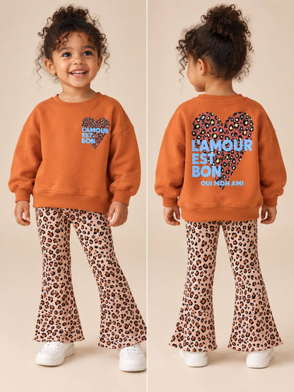 L'AMOUR EST BON Leopard Print Set - 2-8Y