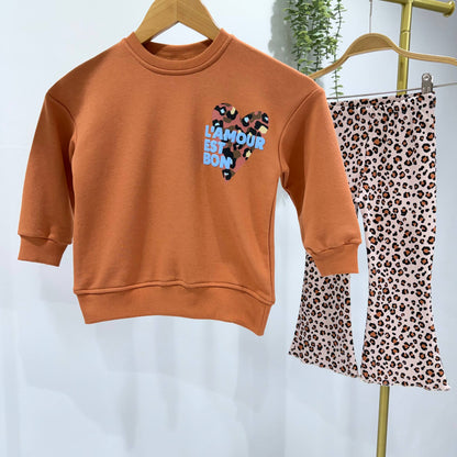 L'AMOUR EST BON Leopard Print Set - 2-8Y
