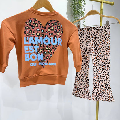L'AMOUR EST BON Leopard Print Set - 2-8Y