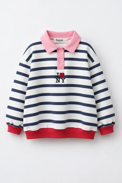 I LOVE NY Polo Striped Sweater - 2-7Y