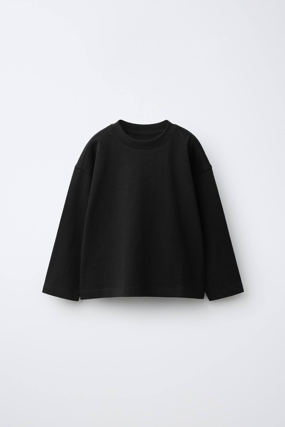 Long Sleeve Basic Sweater - Black - 2-7Y