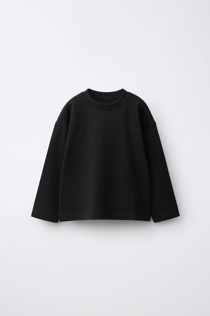 Long Sleeve Basic Sweater - Black - 2-7Y