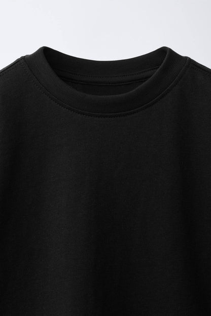 Long Sleeve Basic Sweater - Black - 2-7Y