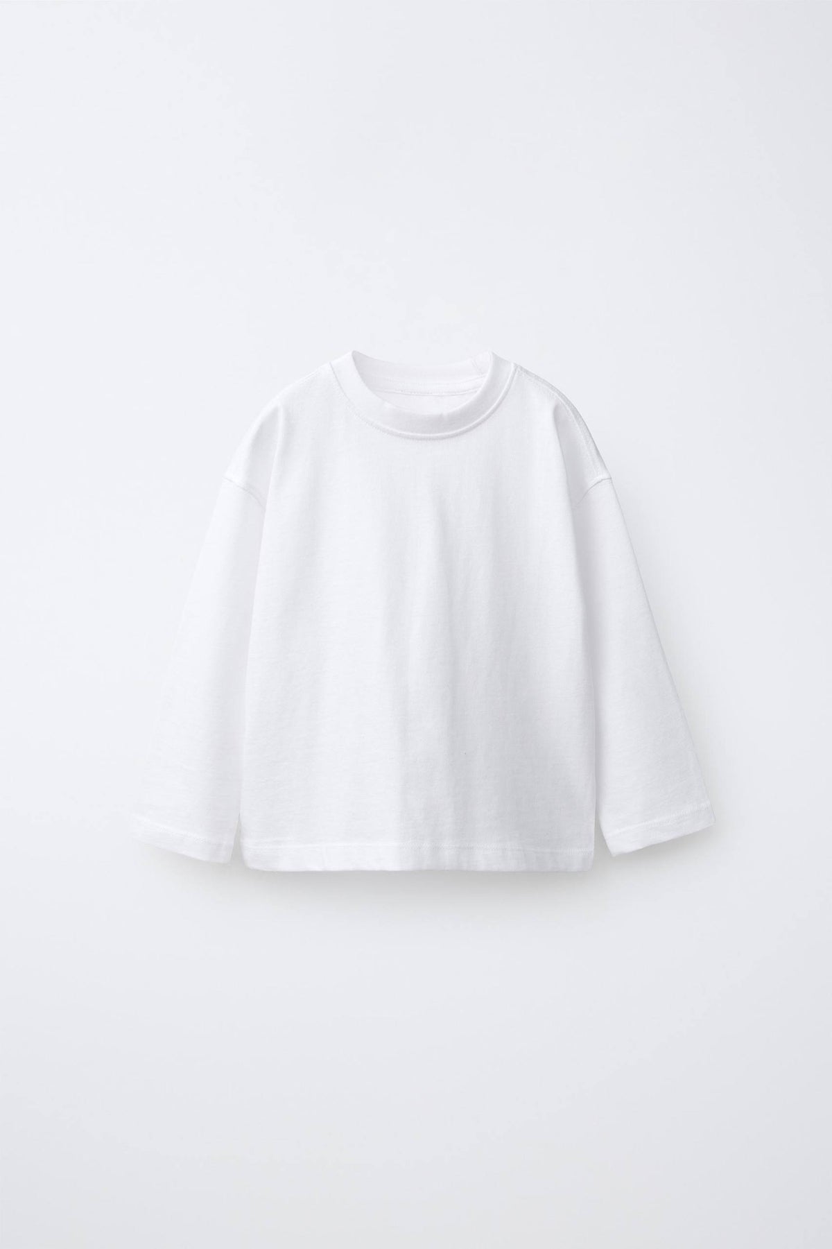 Long Sleeve Basic Sweater - White - 2-7Y