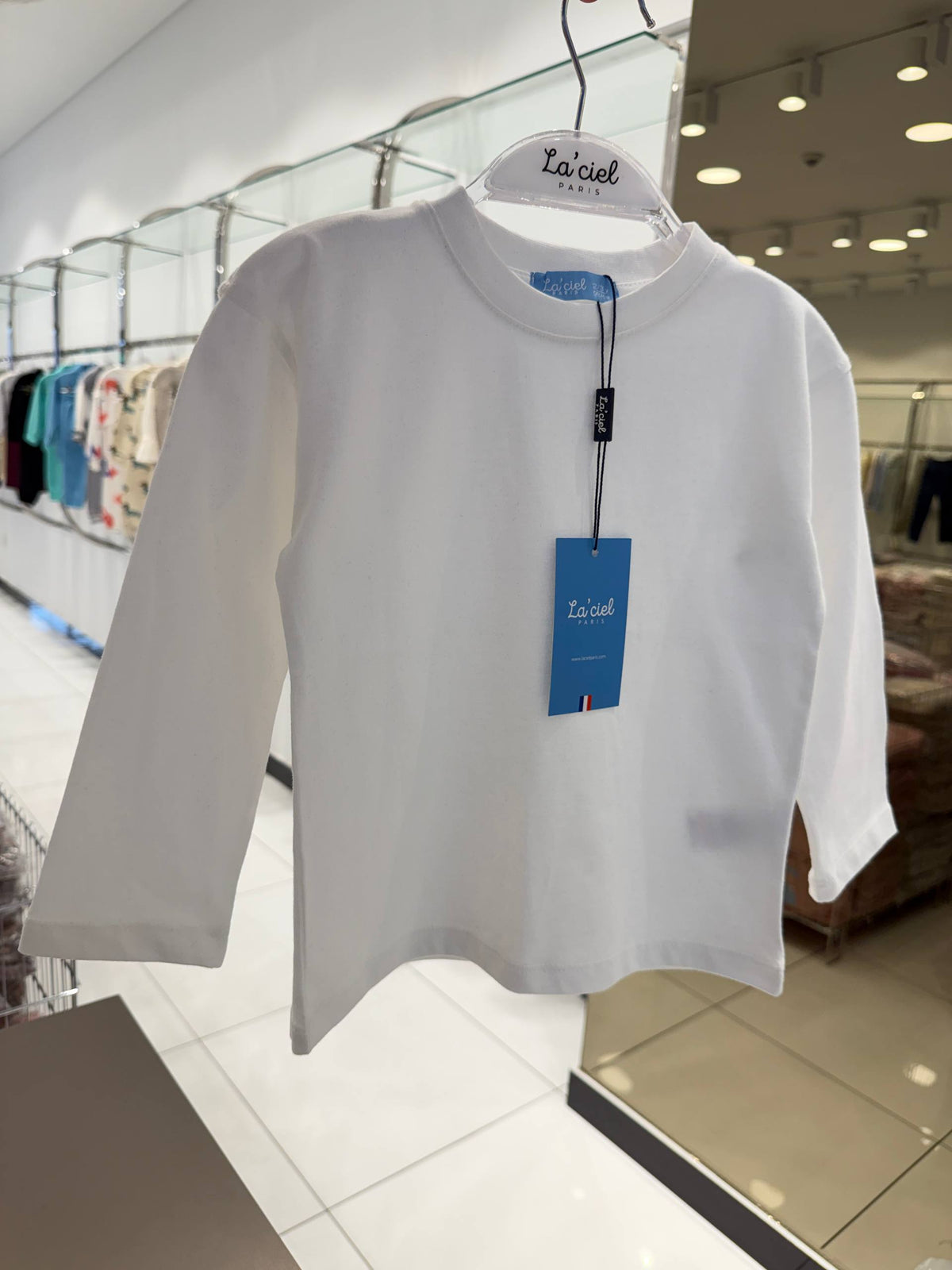 Long Sleeve Basic Sweater - White - 2-7Y