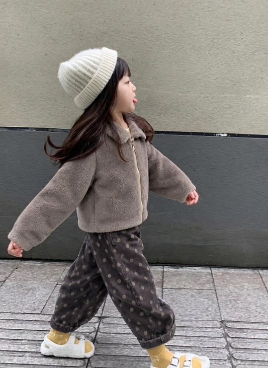 Mocha Teddy Jacket - 2-8Y