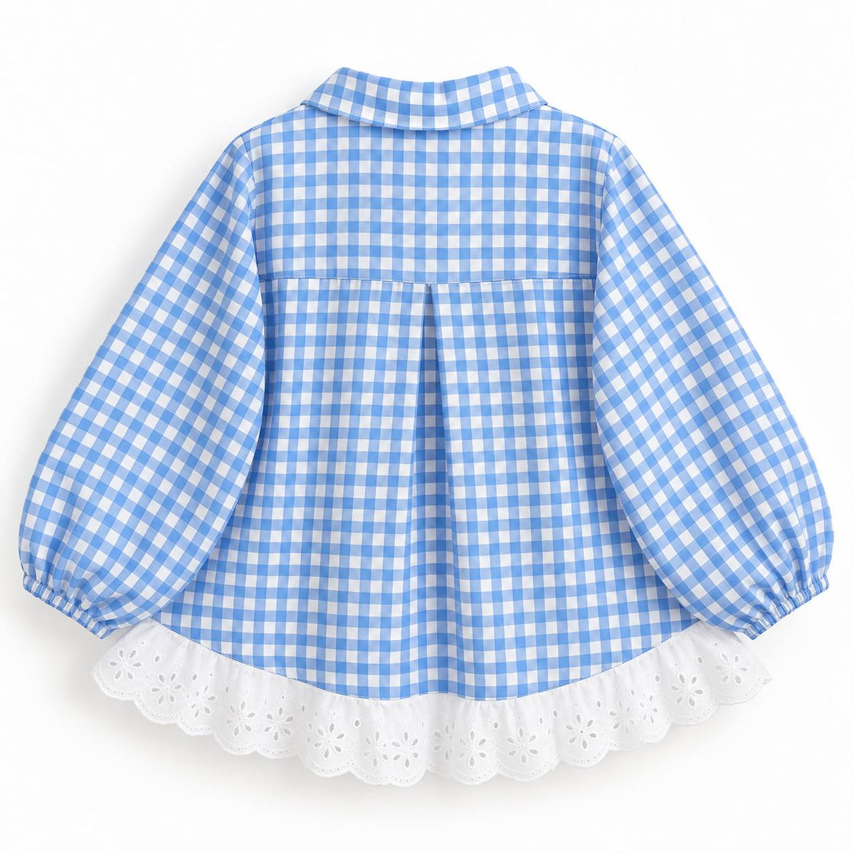 Cherry Checkered Blue Shirt - 3-8Y