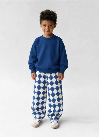 The Checkered Blue Set - 2-8Y