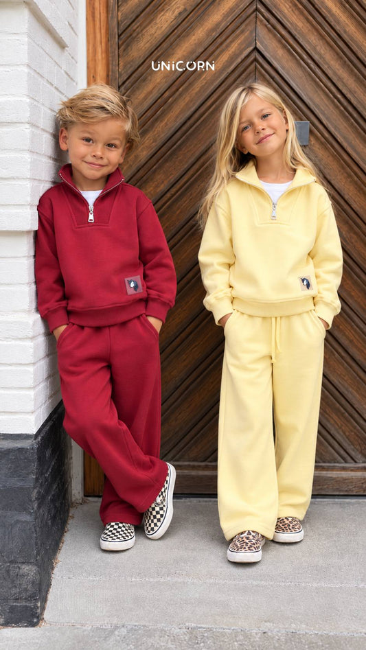 The Zipline Set - Burgundy/Yellow - 2-8Y