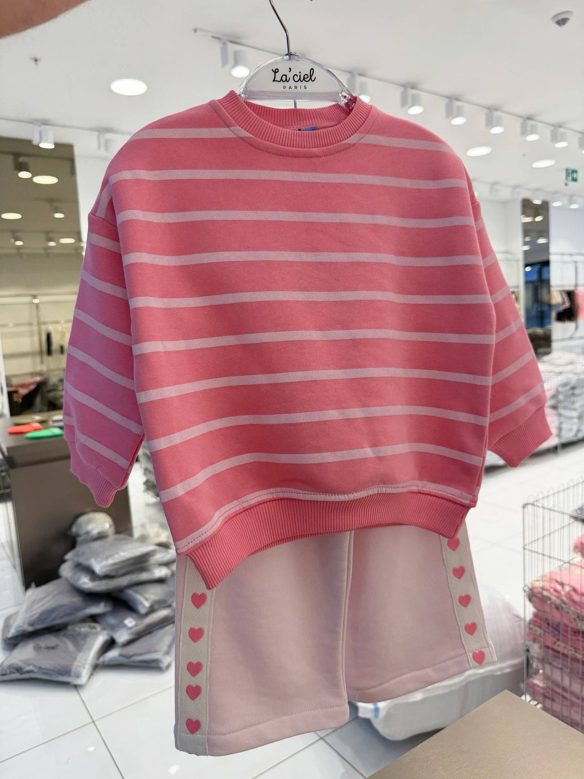 Pearls & Stripes Pink Set - 2-7Y