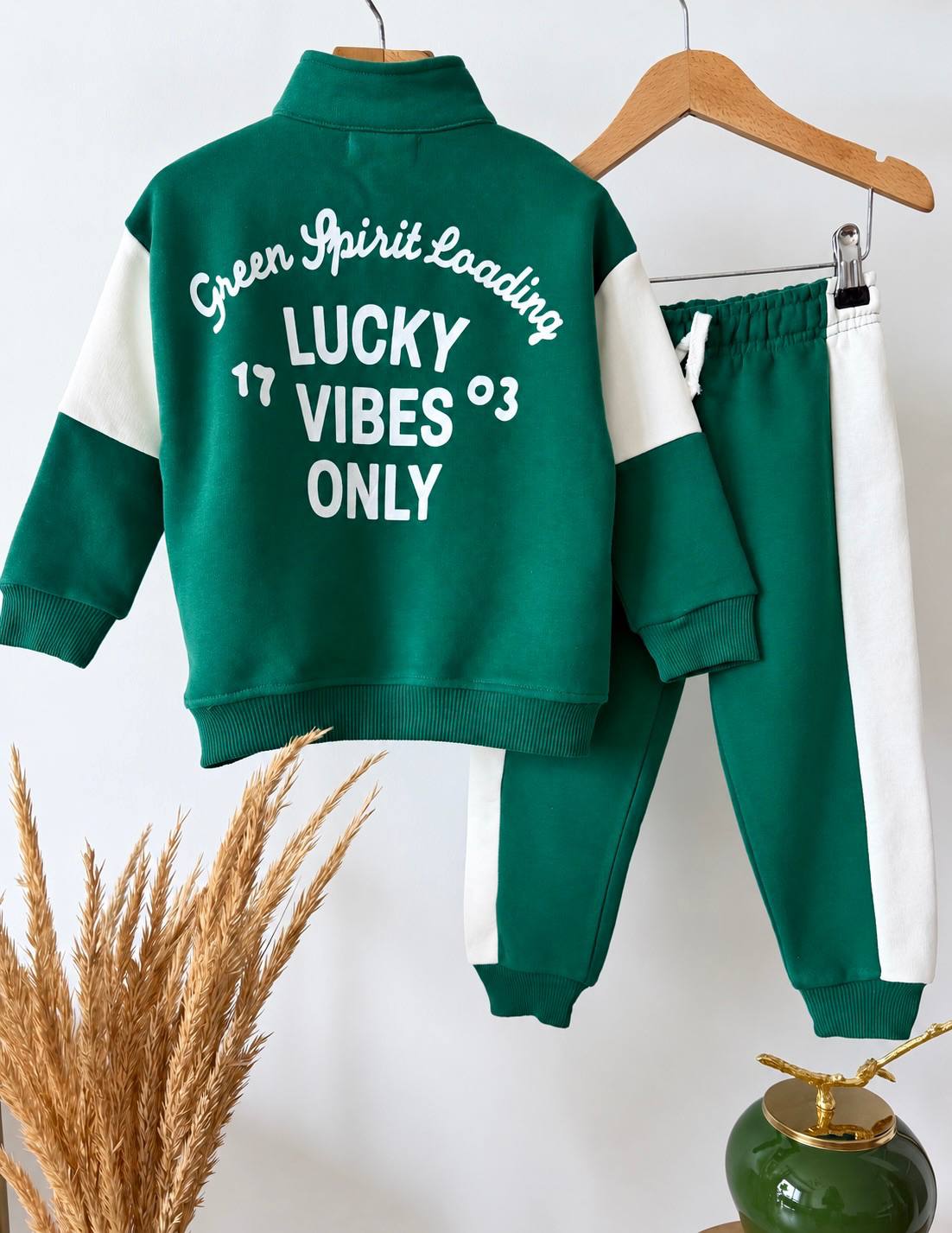 Lucky Vibes Green Set - 2-8Y
