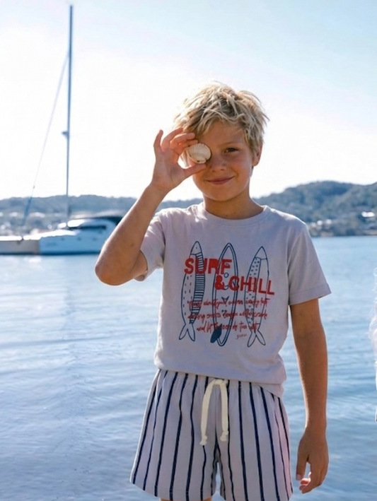 Surf & Chill Shorts & Tshirt Set - 2-8Y