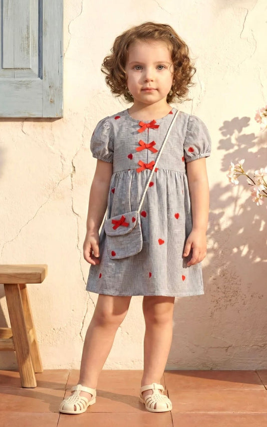 Triple Bow Dress - 9M-4Y