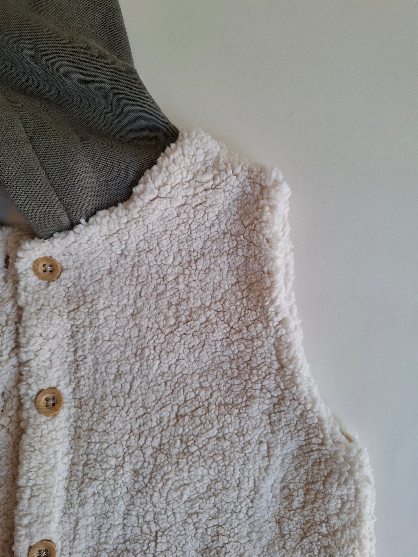 Shepherd Vest - Olive Green/Beige/Brown - 9M-4Y