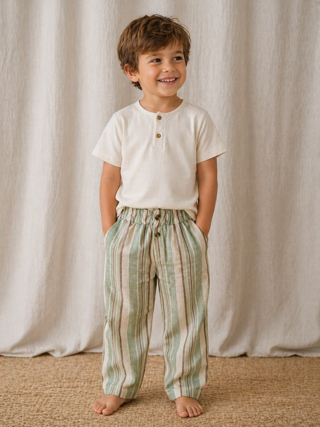 The Sage Harbor Stripe Trousers 2-6y