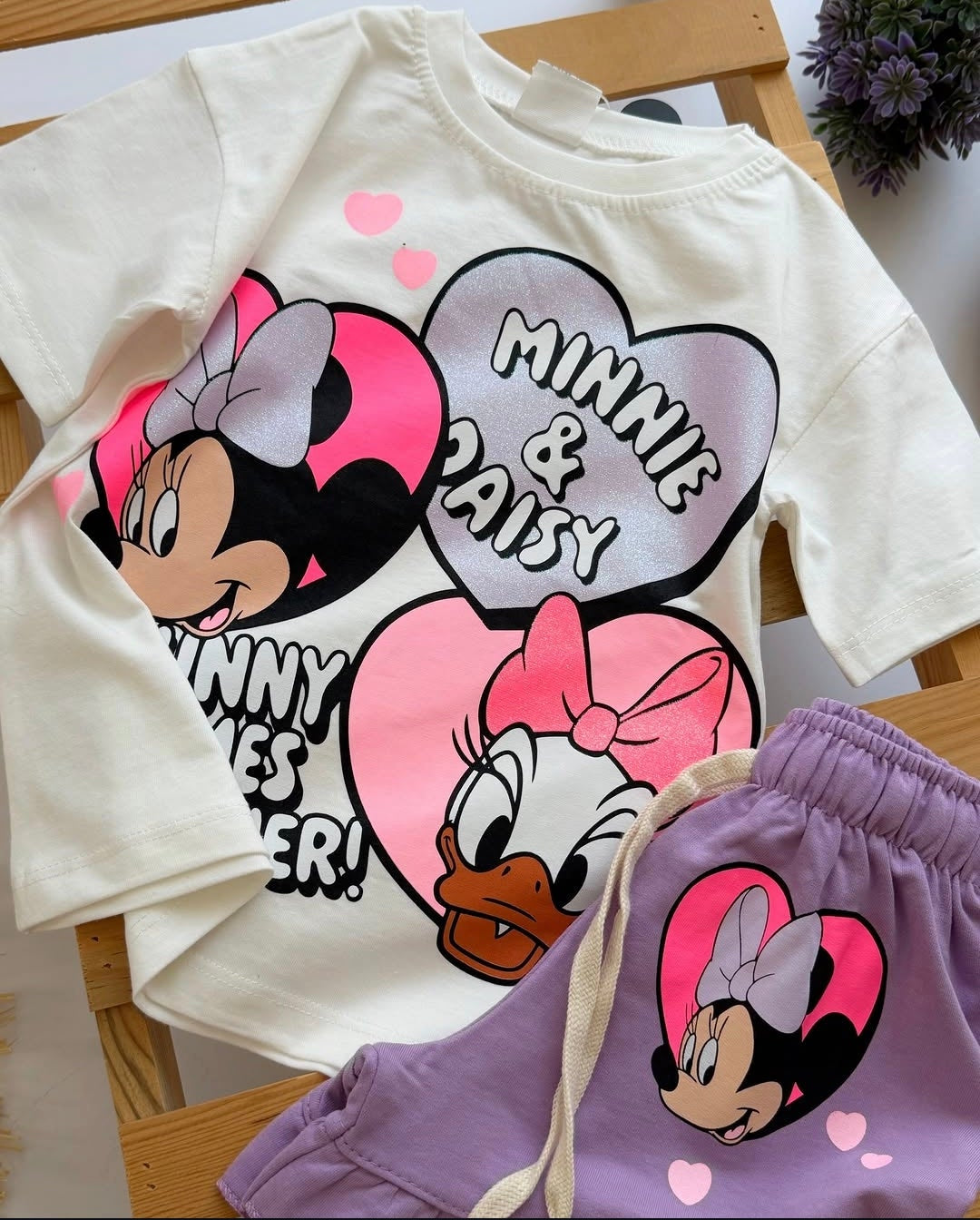 Minnie & Daisy Shorts & Tshirt Set - 2-8Y