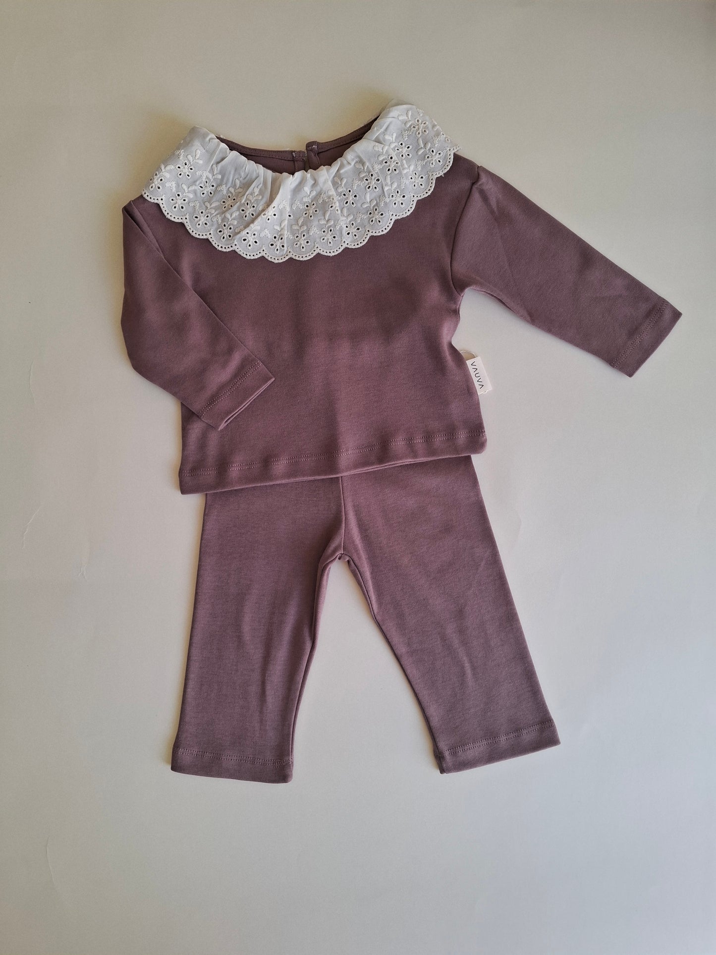The Luna Lace Set - Mint Green/Purple - 6M-3Y