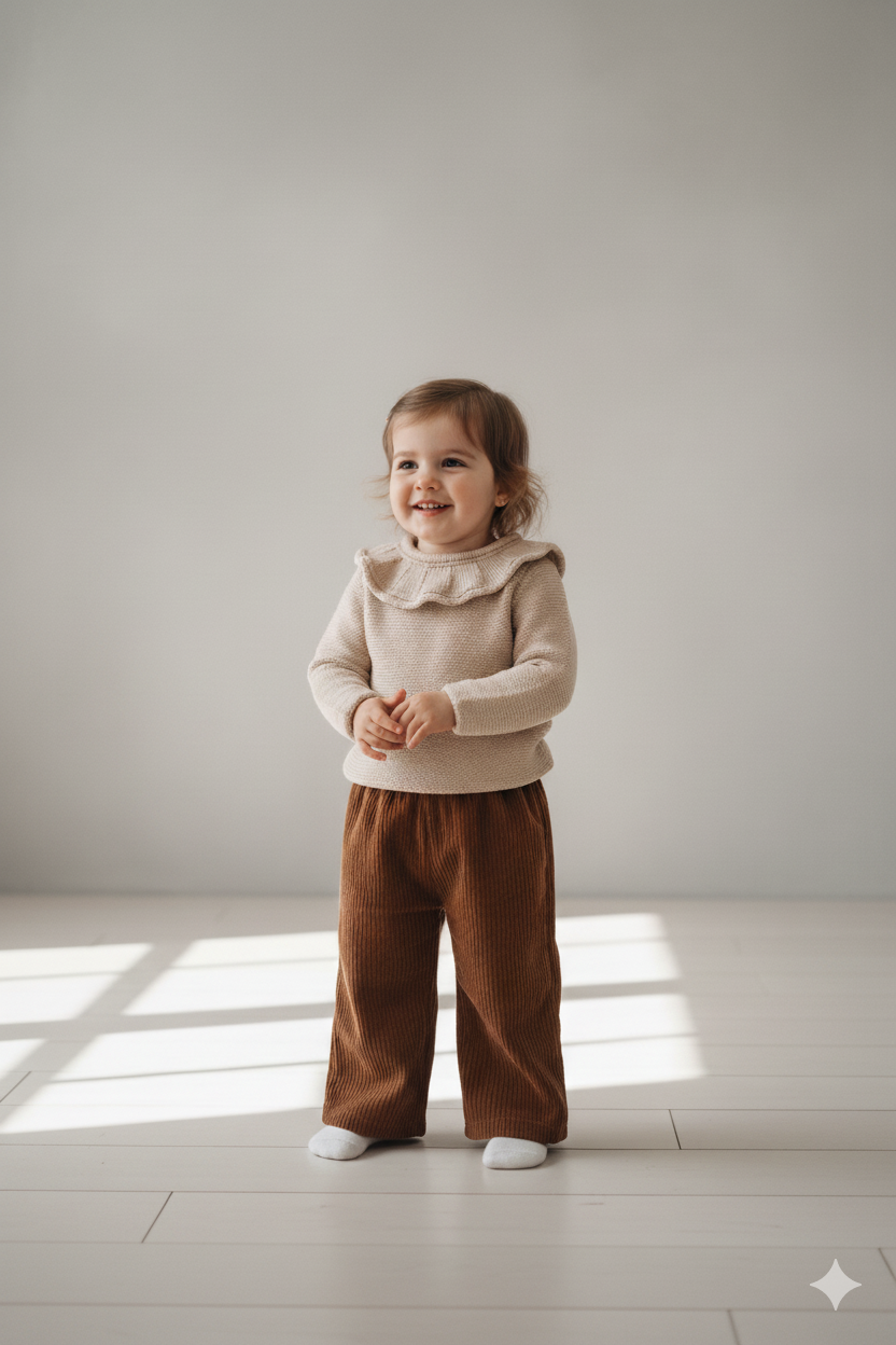 Thick Sweater & Wide Leg Pants Set - 3 Colors - 9M-3Y