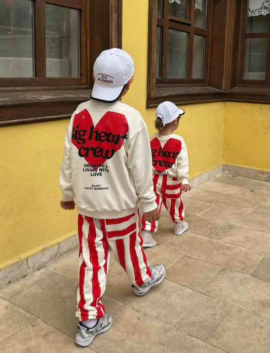 Big Heart Crew Set - 2-8Y